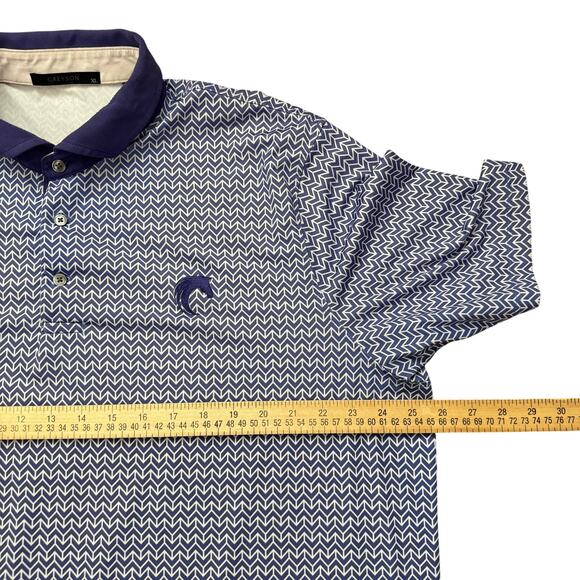 Greyson Golf Polo Shirt Men’s XL Performance Purple White Stripe READ - Picture 11 of 12